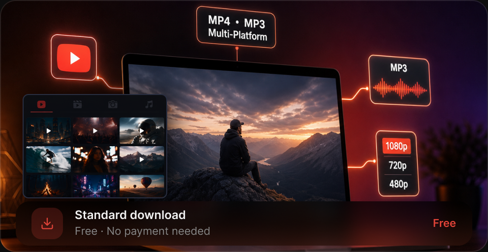 Video player interface on a laptop